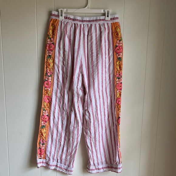 Aratta Silent Journey Pants and Top Embroidered Boho Birth of Venus Sz Med - Picture 16 of 16